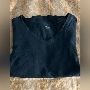 Old Navy Women's Dark Teal V-Neck Long Sleeve Top